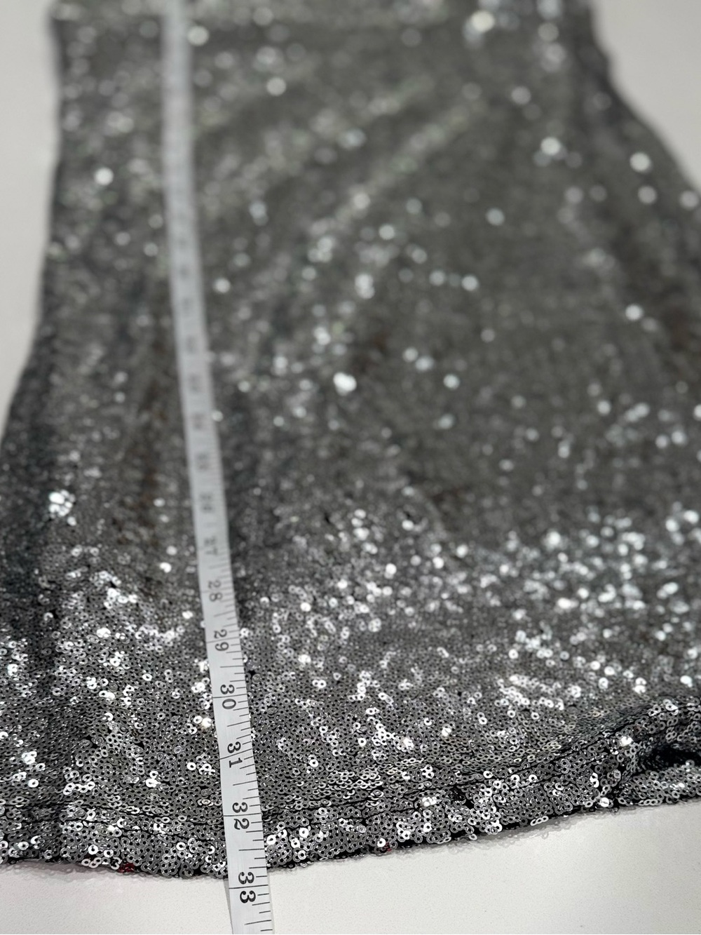 Altar’d State Silver/ Metallic Sequin Spaghetti Strap Mini Slip Dress Size M - Picture 5 of 6
